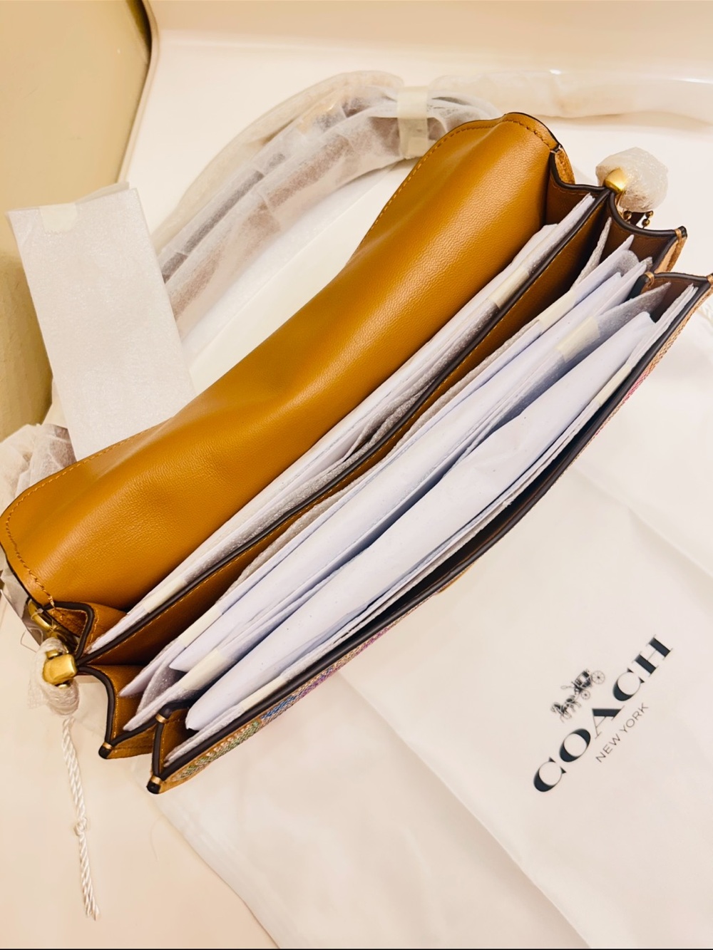 Coach Rainbow Crystal Tabby Shoulder Bag 26 - Picture 6 of 14